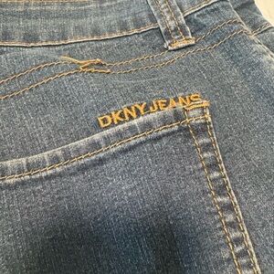 DKNY Women's Denim Jeans with Gold Stitching